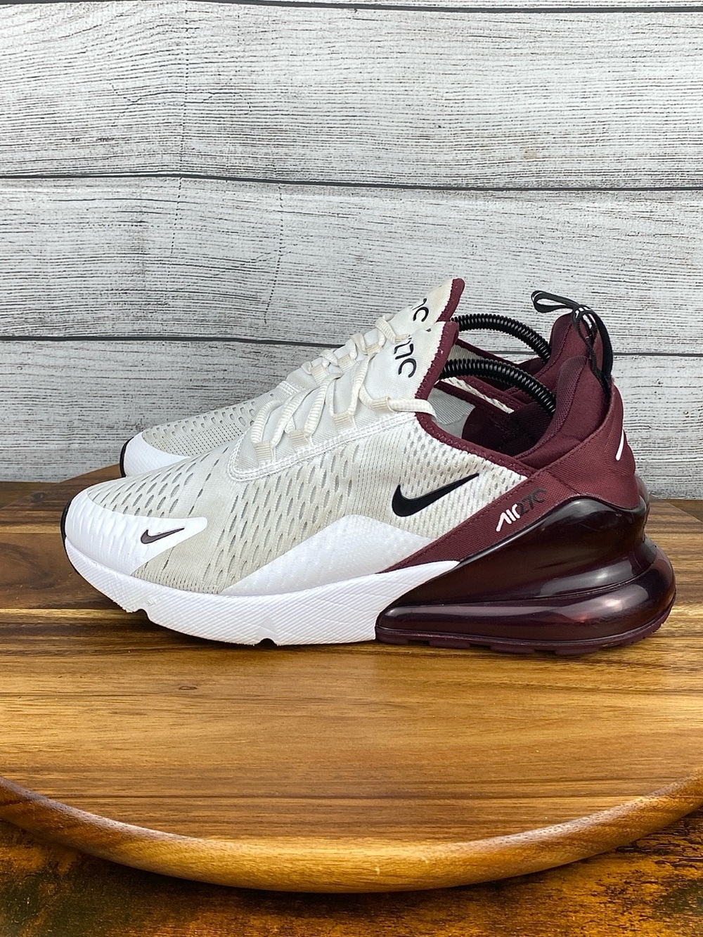 Nike Air Max 270 White Night Maroon Men’s Shoes FN6858-681 Sneaker Size 9.5